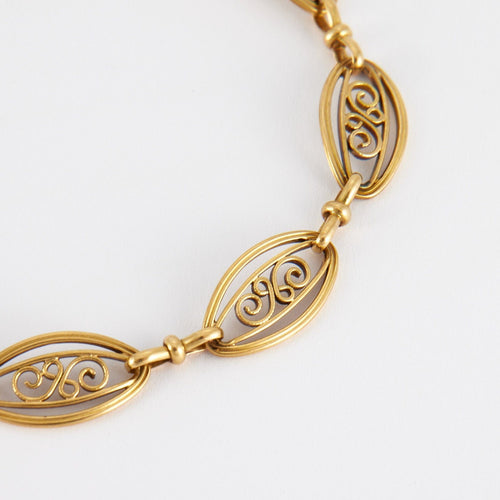 Bracelet Bracelet or jaune motifs filigranés 58 Facettes P8L14