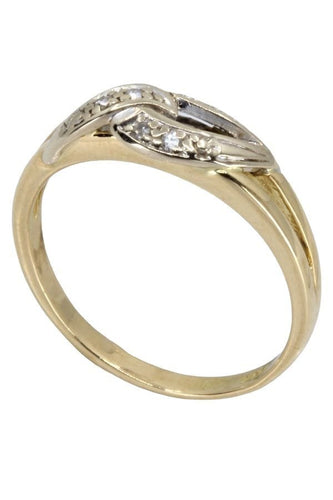 Bague BAGUE MODERNE ENTRELACÉE DIAMANTS 58 Facettes 056391