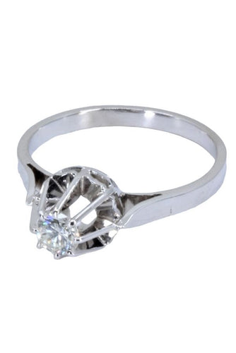 Bague 52 SOLITAIRE ANCIEN 0.28 CARAT 58 Facettes 056671