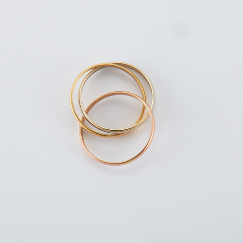 Bague Bague Or jaune, blanc & rose 58 Facettes