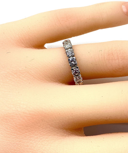 Bague 49 Alliance 16 diamants 1,80 carat 58 Facettes AB283