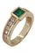 Bague 56 BAGUE MODERNE ÉMERAUDE DIAMANTS 58 Facettes 075681