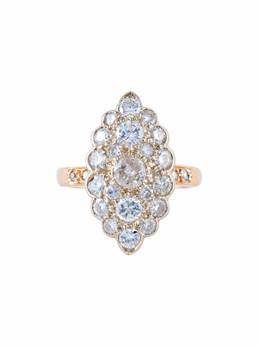 Bague 52 Bague Marquise Or Jaune Diamants 58 Facettes