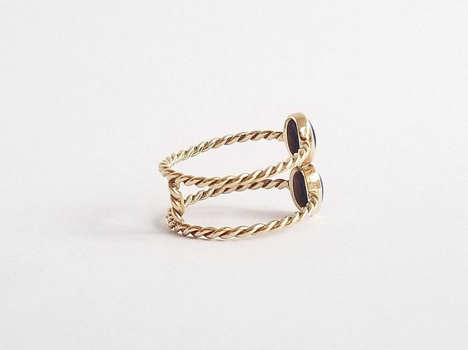 Bague 50.5 Bague Or Jaune et Lapis Lazulli 58 Facettes