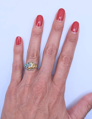 Bague Bague Panthère Emeraudes Diamants 58 Facettes