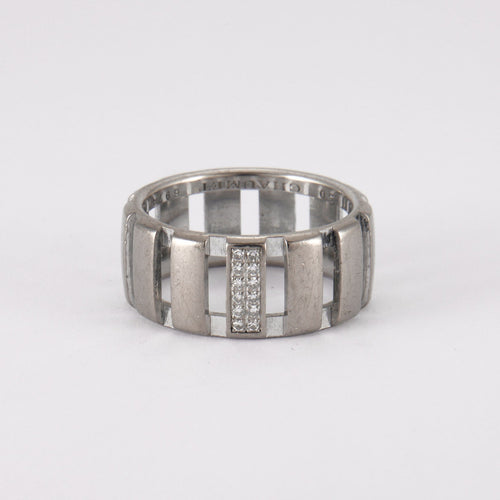 CHAUMET- prsten class one, bílé zlato, diamanty