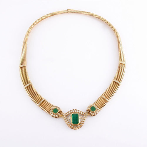 Collier Collier demi parure en or jaune 58 Facettes