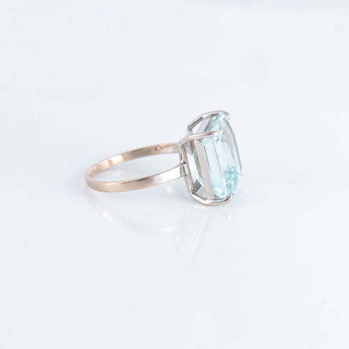 Bague Bague Aigue-Marine, or gris 58 Facettes