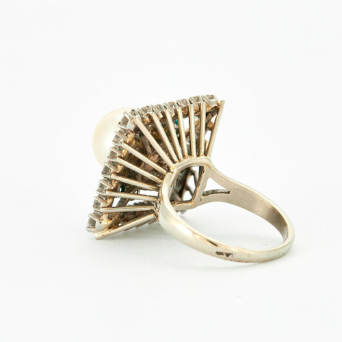 Bague 51 Bague Carrée Perle Turquoises Diamants 58 Facettes 230437