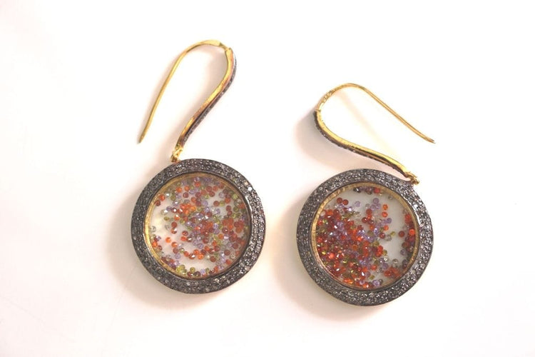 Boucles d'oreilles Pendants d'Oreilles en Vermeil et Saphirs 58 Facettes 035