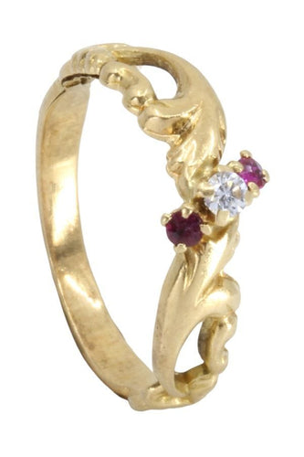 Bague BAGUE NAPOLÉON III DIAMANT ET GRENATS 58 Facettes 054971