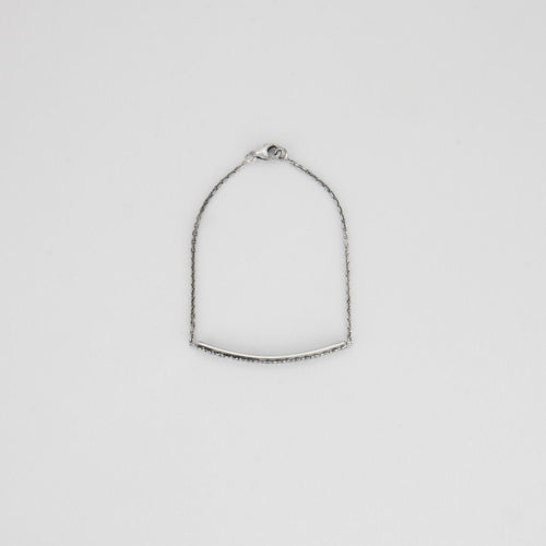 Bracelet Bracelet or blanc barrette diamants 58 Facettes