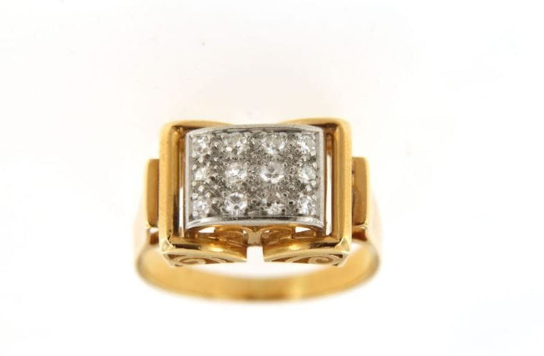 Bague Bague Tank en Or jaune, diamant 58 Facettes 4718l