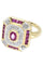 Bague BAGUE STYLE ART DÉCO RUBIS ET DIAMANTS 58 Facettes 050711