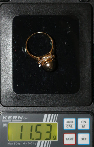 Bague 60 Bague Perle de Tahiti & diamants 58 Facettes 466