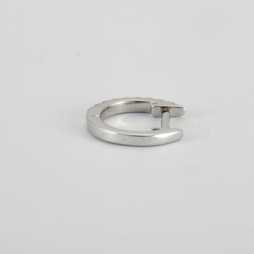 Boucles d'oreilles Créole en Or blanc & diamants 58 Facettes