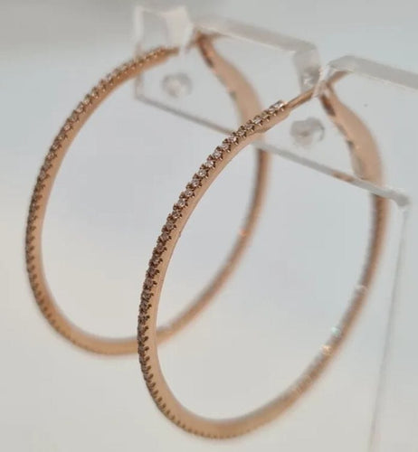 Boucles d'oreilles Boucles d'oreilles en Or rose, diamants 58 Facettes