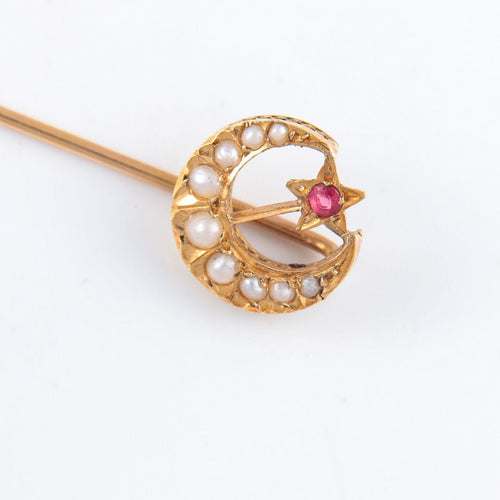 Broche Épingle à cravate Perles fines 58 Facettes JE25