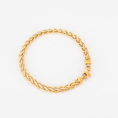 Bracelet Bracelet 2 ors maille tressée 58 Facettes EL11