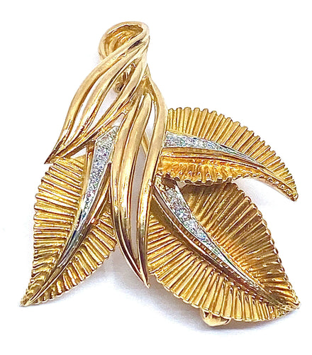 Broche Broche O jaune 13 Diamants 58 Facettes AB269