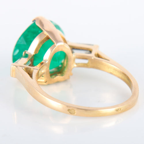 Bague 51 Bague Emeraude Coeur Diamants 58 Facettes 8392