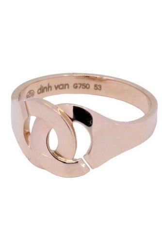 Bague 53 BAGUE MENOTTES DINH VAN R10 58 Facettes 062811