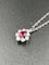 Pendentif CARL BUCHERER - Pendentif Or blanc Rubis Diamants 58 Facettes