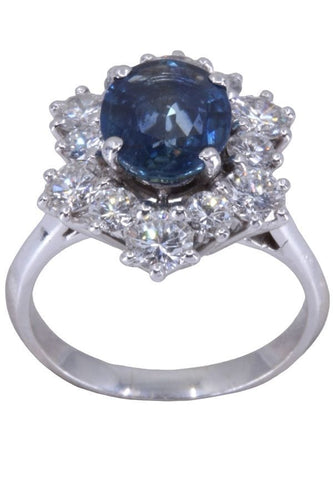 Bague BAGUE POMPADOUR SAPHIR DIAMANTS 58 Facettes 075641