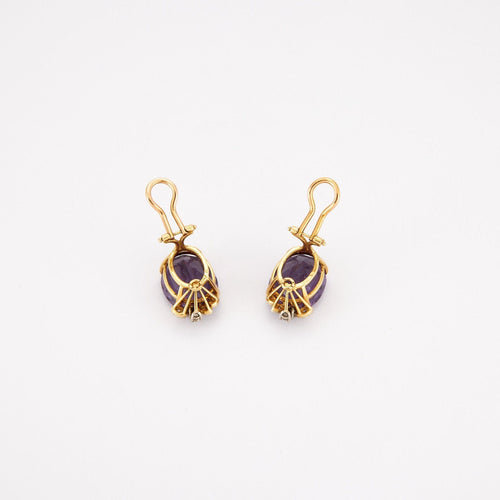 Boucles d'oreilles Clips d'oreilles Améthystes 58 Facettes