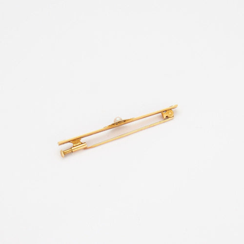 Broche Broche en Or jaune, perle blanche 58 Facettes P7L17