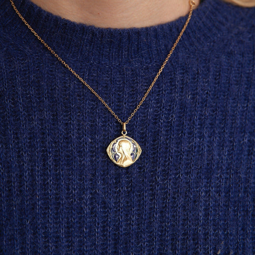 Pendentif Médaille or jaune Vierge Marie 58 Facettes