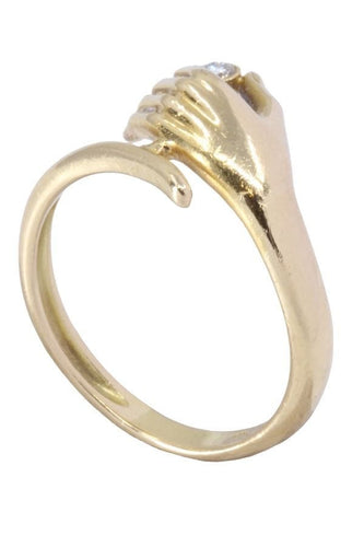 Bague BAGUE MODERNE MAIN DIAMANT 58 Facettes 064581