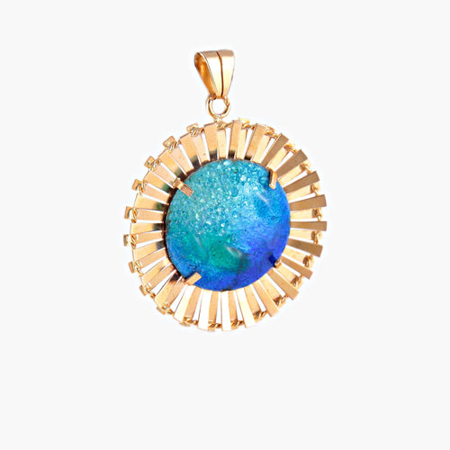 Pendentif Pendentif Soleil Bleu 58 Facettes