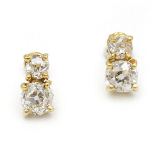 Boucles d'oreilles Boucles d'oreilles en or jaune, diamants 58 Facettes 230054R