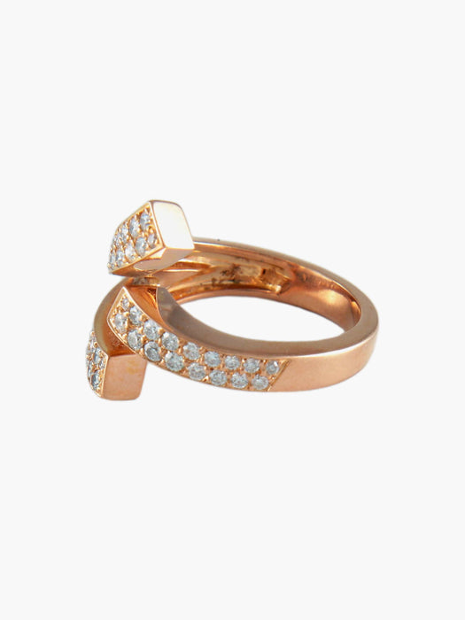 Bague Bague Trio Or rose et Diamants 58 Facettes