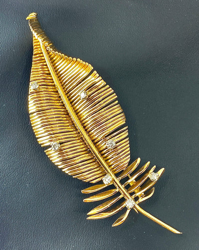 Broche Broche Or Diamants, vers 1960 58 Facettes AB212