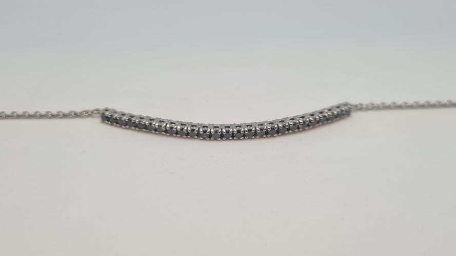 Bracelet Bracelet en Or blanc, diamants noir 58 Facettes