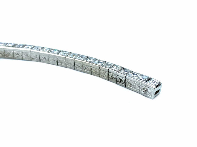 Bracelet Bracelet vintage or blanc, diamants 58 Facettes