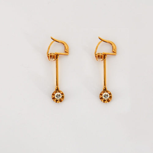 Boucles d'oreilles Boucles d'oreilles Or jaune Diamants 58 Facettes