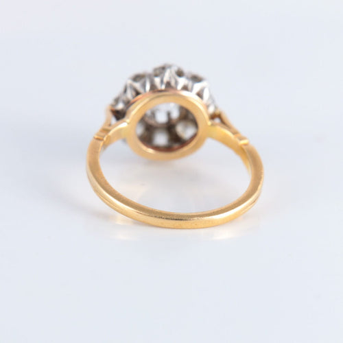 Bague Bague marguerite diamants, fin XIXème 58 Facettes 0