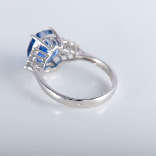 Bague 52 Bague Saphir de Ceylan Diamants 58 Facettes