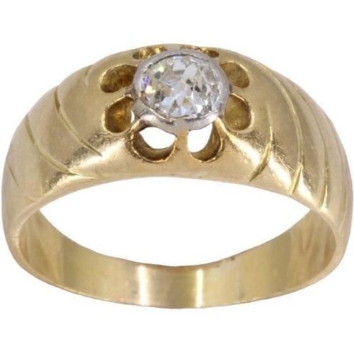 Bague 58 Bague jonc 2 Ors Diamant 58 Facettes 080631