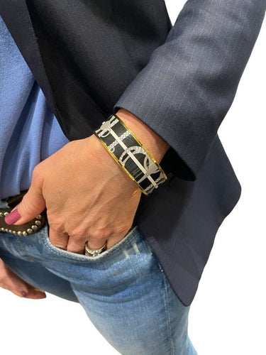 Broche BRACELET LARGE HERMÈS EN ÉMAIL 58 Facettes 050771