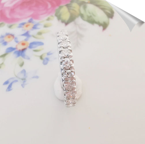 Bague Alliance Américaine Platine Diamants 1,50 ct 58 Facettes AA 1511