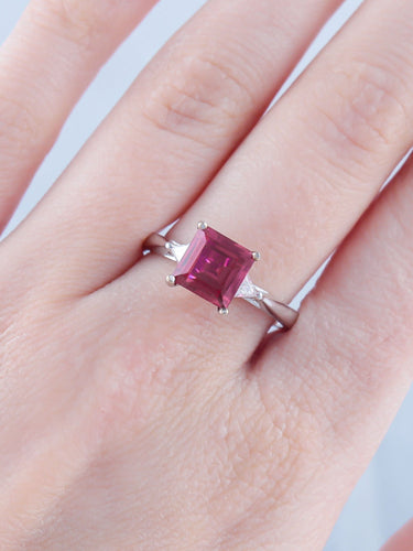 Bague 52 Bague Spinelle rouge Diamants 58 Facettes