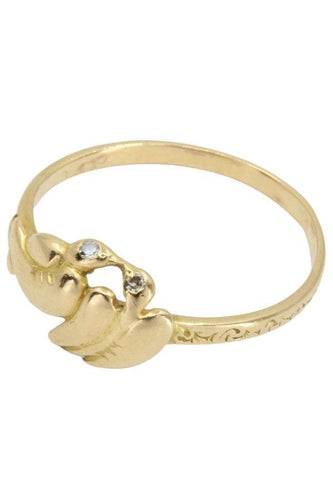 Bague 56 BAGUE MODERNE COLOMBES ET DIAMANTS 58 Facettes 048471