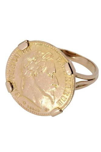 Bague BAGUE PIÈCE 10 FRANCS NAPOLÉLON III 58 Facettes 048271