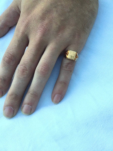 Bague 50.5 Bague Chevalière monogrammée H 58 Facettes 949551