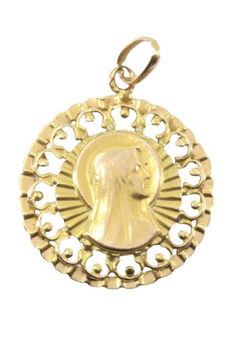 Pendentif MÉDAILLE VIERGE AJOURÉE 58 Facettes 052061