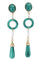 Boucles d'oreilles PENDANTES MALACHITE ET PERLES 58 Facettes 070071
